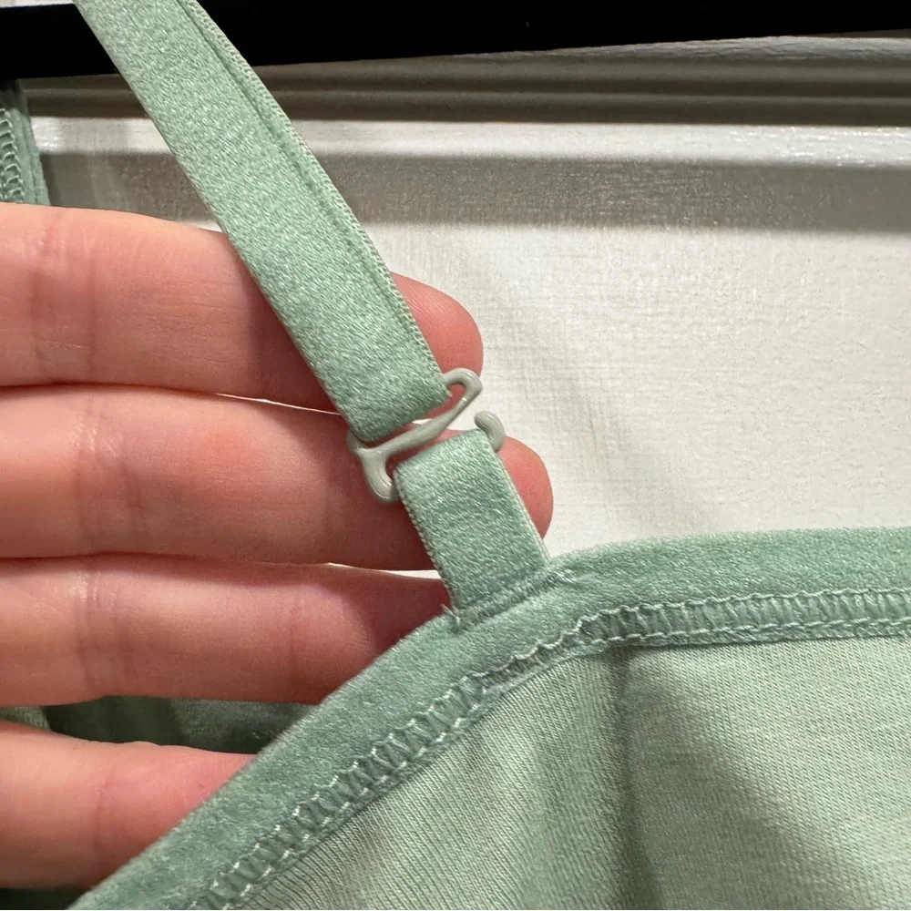 Pact Everyday Strappy Scoop Bralette Mint Green XL Comfy Loungewear Wireless - Picture 8 of 8